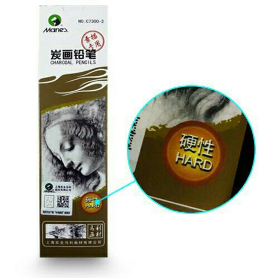 Hot Sale 12pcs In 1 Box Marie S Hard Texture Charcoal Drawing