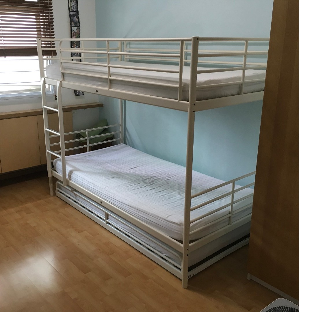 Ikea Bunk Bed With Additional Pullout Bed Furniture Beds Mattresses On Carousell