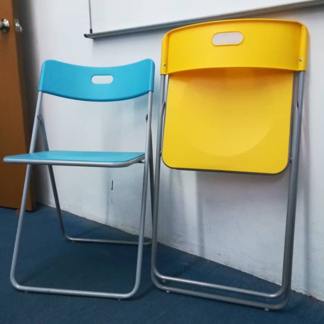 Last 2 Left Just Like New Ikea Nick Foldable Chairs Home Furniture Furniture On Carousell