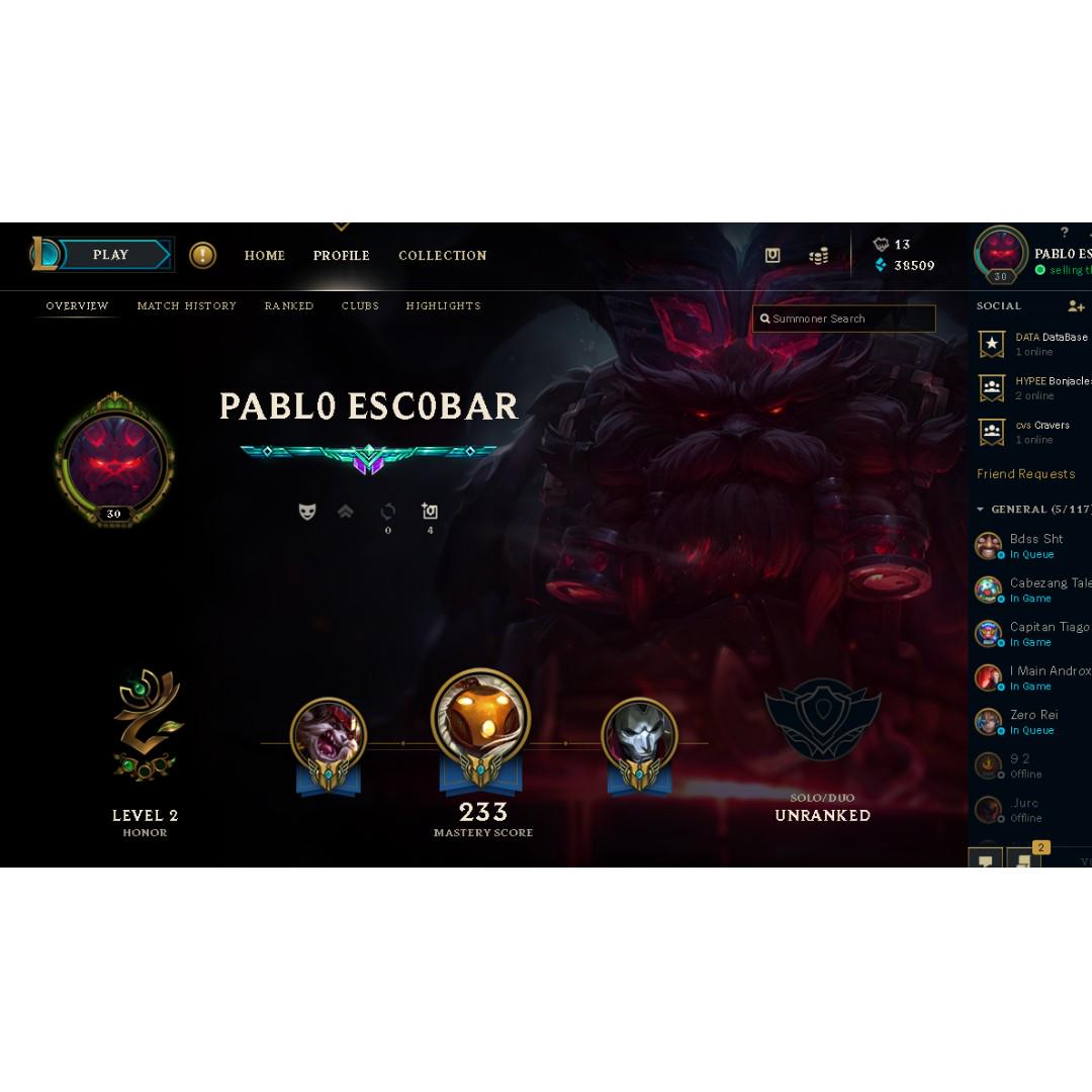 League Of Legends Lol Account Platinum Frame Video Gaming Video Games On Carousell