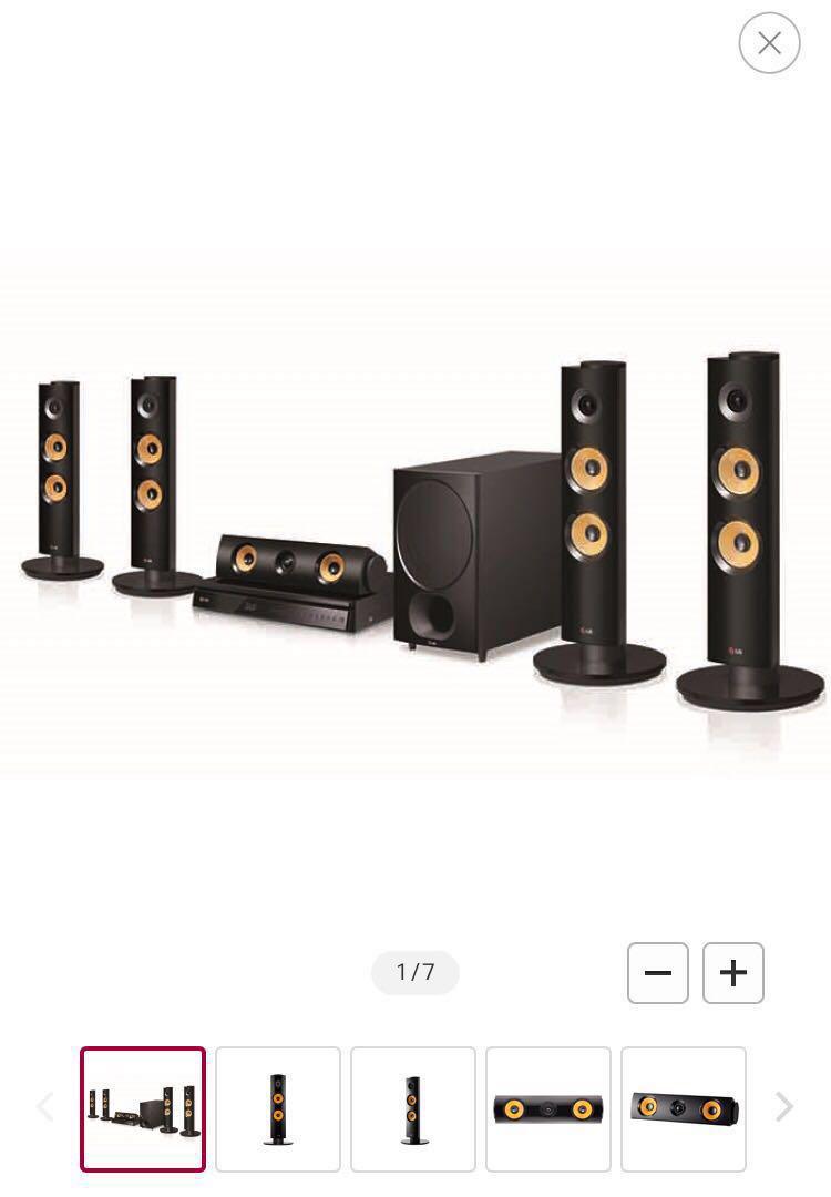 Lg 5 1ch 1000w 3d Blu Ray Home Theater With Tv Matching Half Tower
