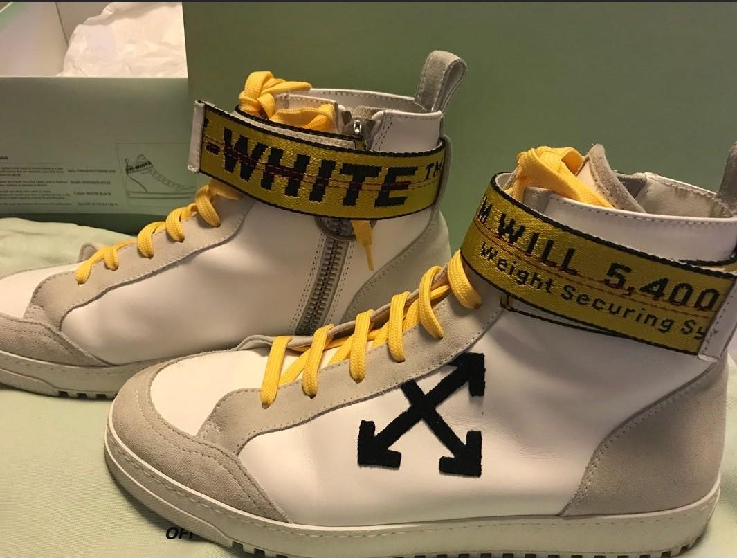 Off white security high top sneakers clearance