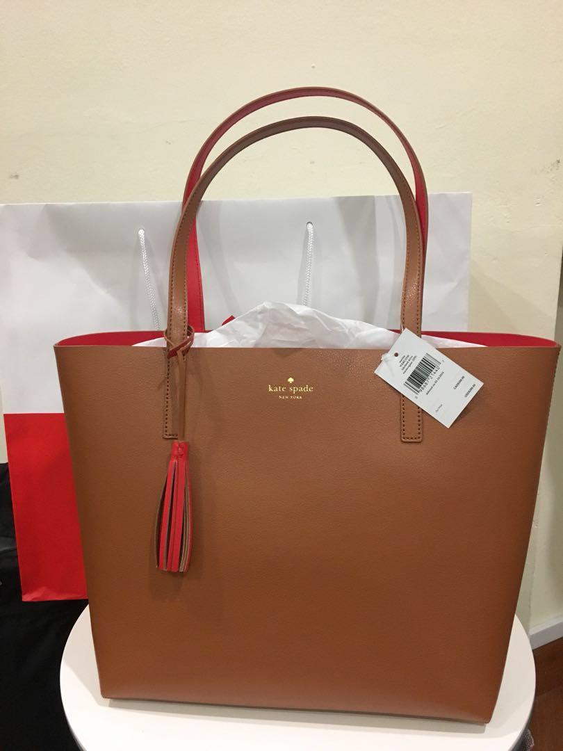 ON SALE!!! Brand New Authentic Kate Spade Reversible Tote Bag - Marina  WKRU5342 Lakeland Drive Warmcognac (229), Women's Fashion, Bags & Wallets, Tote  Bags on Carousell