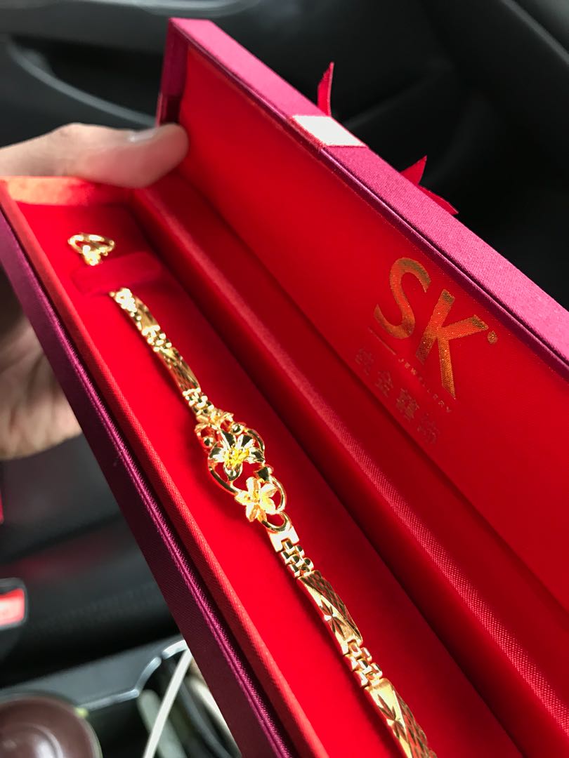 SK jewelry 999 Gold bracelet