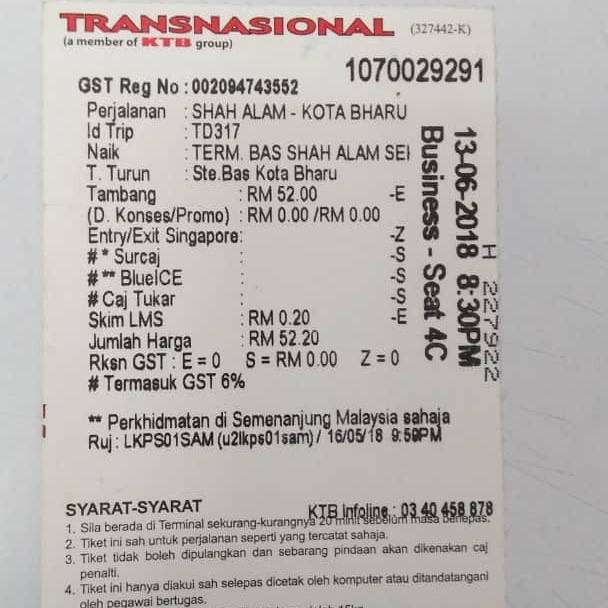Harga Tiket Bas Ke Kelantan - Untuk info anda, harga tiket bas ke ipoh