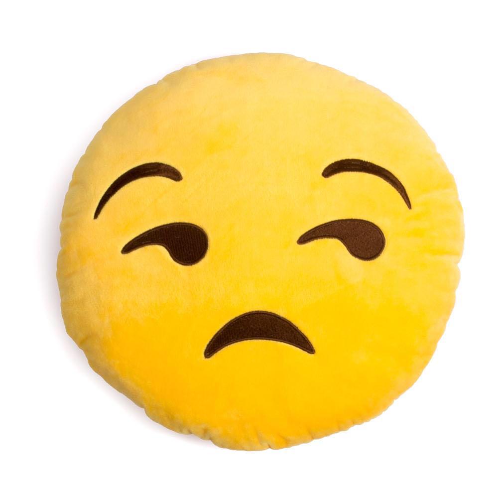 Unamused Emoji Cushion, Furniture & Home Living, Home Decor, Cushions