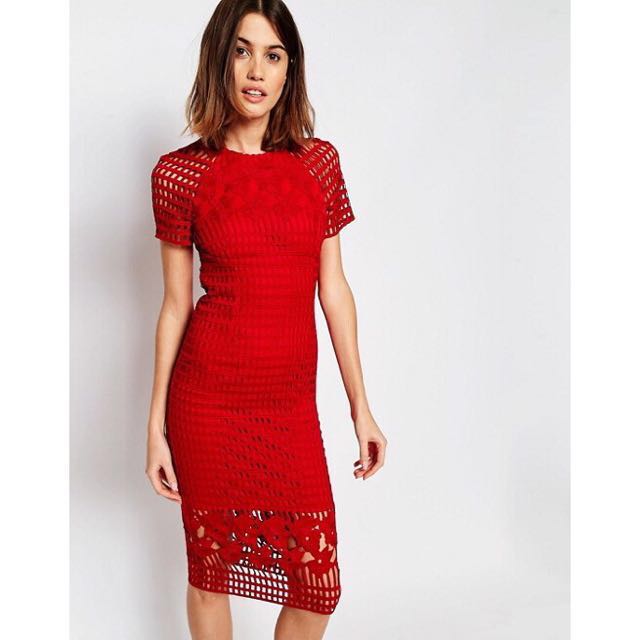 warehouse crochet dress