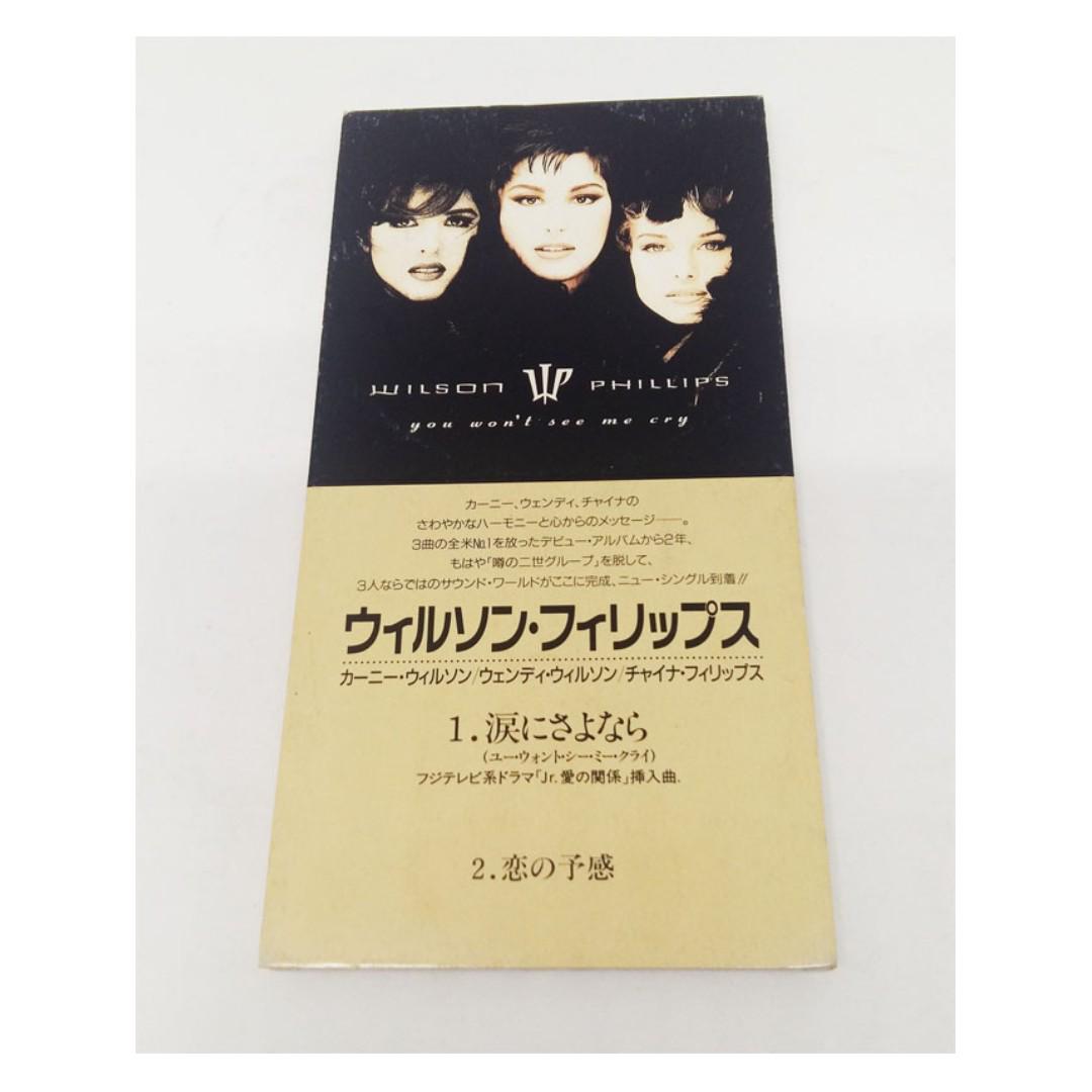Wilson Phillips Rare Japan 3 Cd 1992 You Won T See Me Cry Music Media Cds Dvds Other Media On Carousell