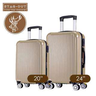 [Stag-Out] Pacific Ultralight ABS HardCase 2IN1 Luggage Set Bag Suitcase (Champagne Gold)