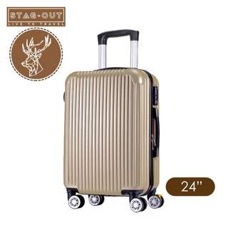 [Stag-Out] Pacific Ultralight ABS HardCase 24" Luggage Bag Suitcase (Champagne Gold)