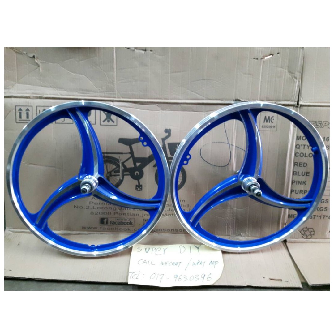 Bmx 20 Inch Alloy Spot Rim Basikal Lajak Heavy Duty Baru Warna Biru Sports Bicycles On Carousell
