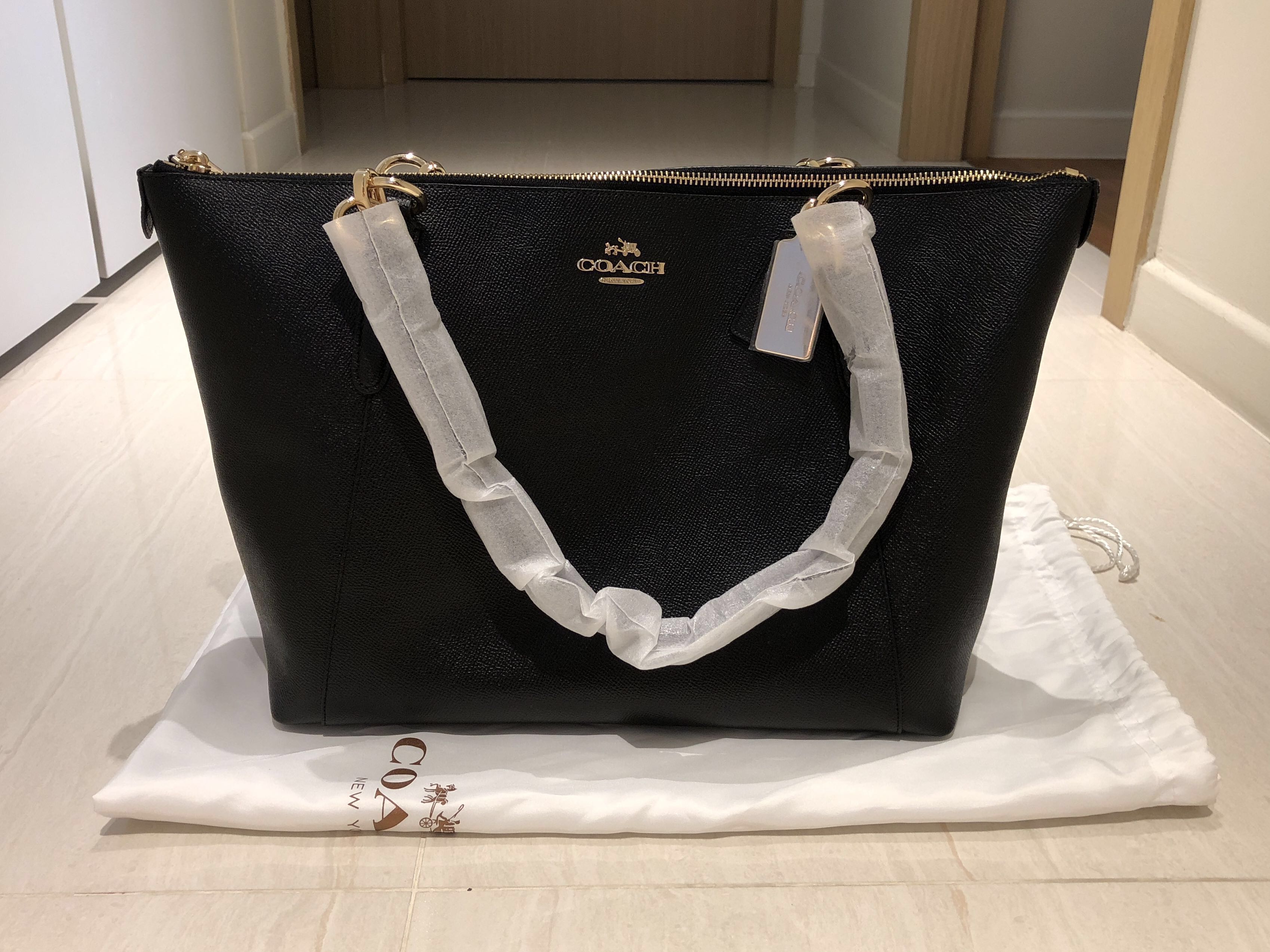 coach leather ava tote