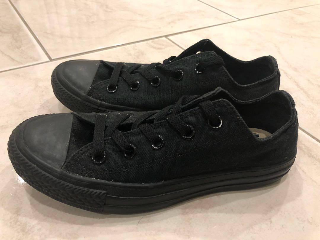 all black converse size 6