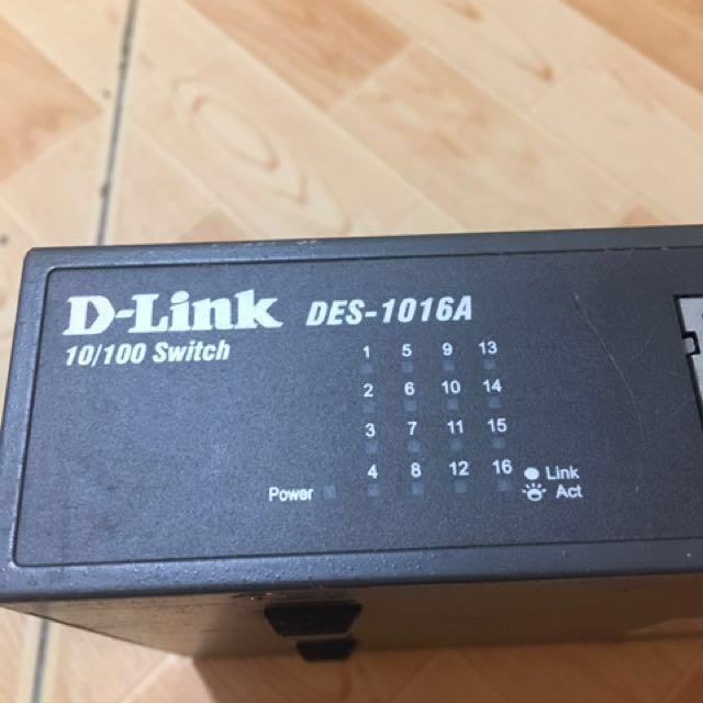 D-link Ethernet Desktop Switch (Category: Networking) located in Cabuyao City. Submitted by astro.moon (Listing ID 124628939, Image 3). Description: Key Specifications Expand your Home or Office network with th D-Link 16-Port Desktop Switch HUB 16x 10/100 Mbps Fast Ethernet ports Auto MDI/MDIX crossover for all ports Store-and-forward switching scheme Full/half-duplex for Ethernet/Fast Ethernet speeds IEEE 802.3x Flow Control Plug-and-play instal