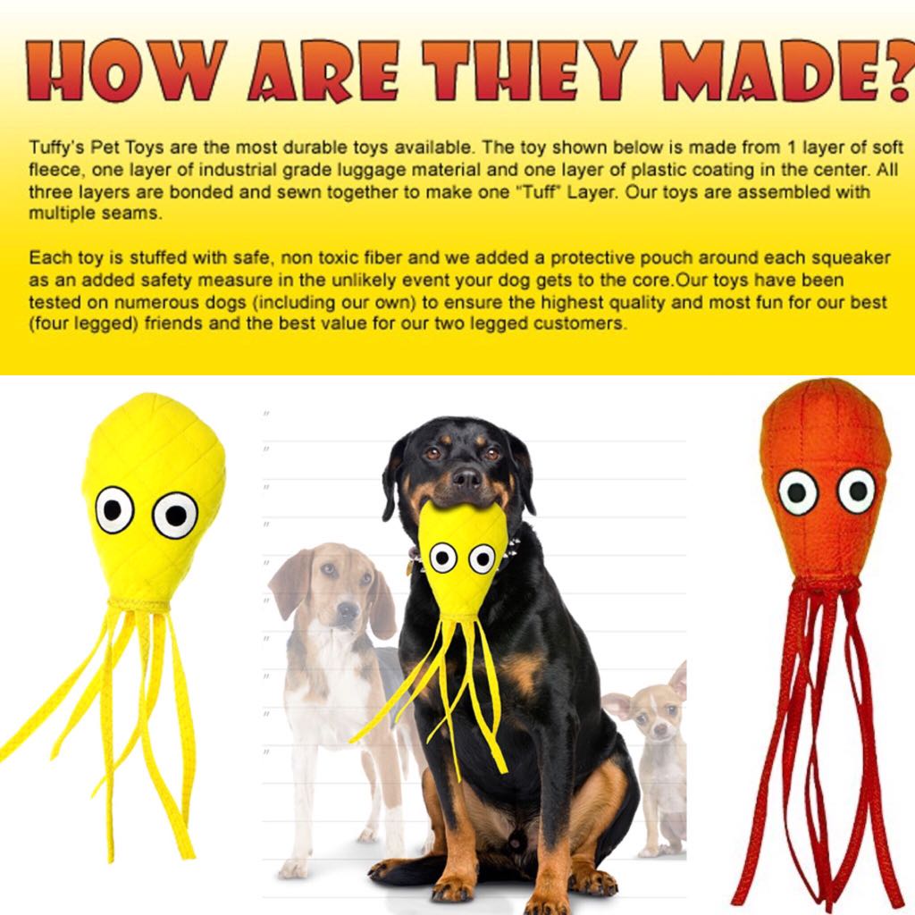 Yellow Tuffy Junior Squid