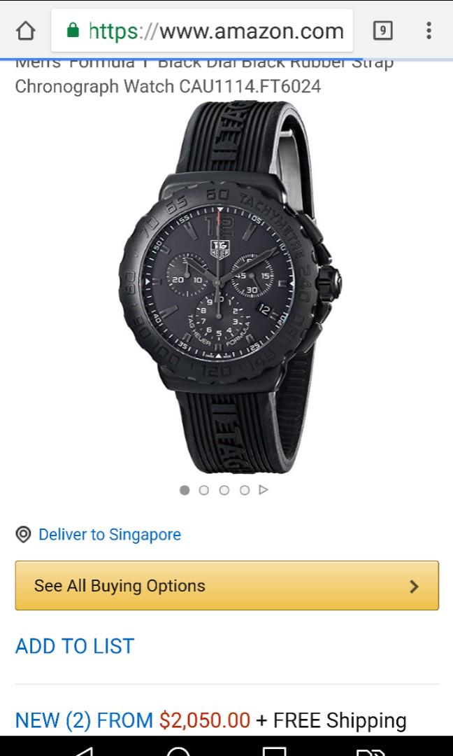 Full Box Tag Heuer Formula 1 Black Dial Chronograph Luxury Watches On Carousell