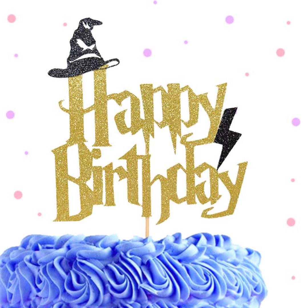 Harry Potter Birthday Cake Topper Custom Birthday Cake Topper Wizard Design Craft Handmade Craft On Carousell