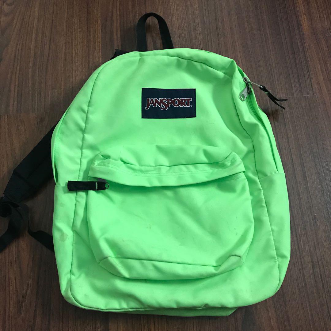 jansport neon green