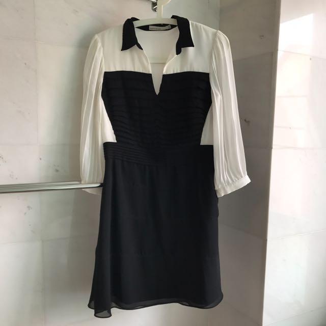 Karen Millen Black And White Dress, Women's Fashion, Dresses