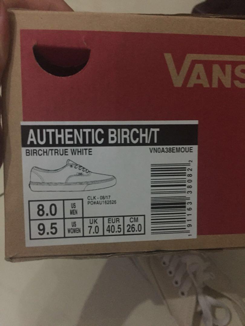 vans authentic birch white