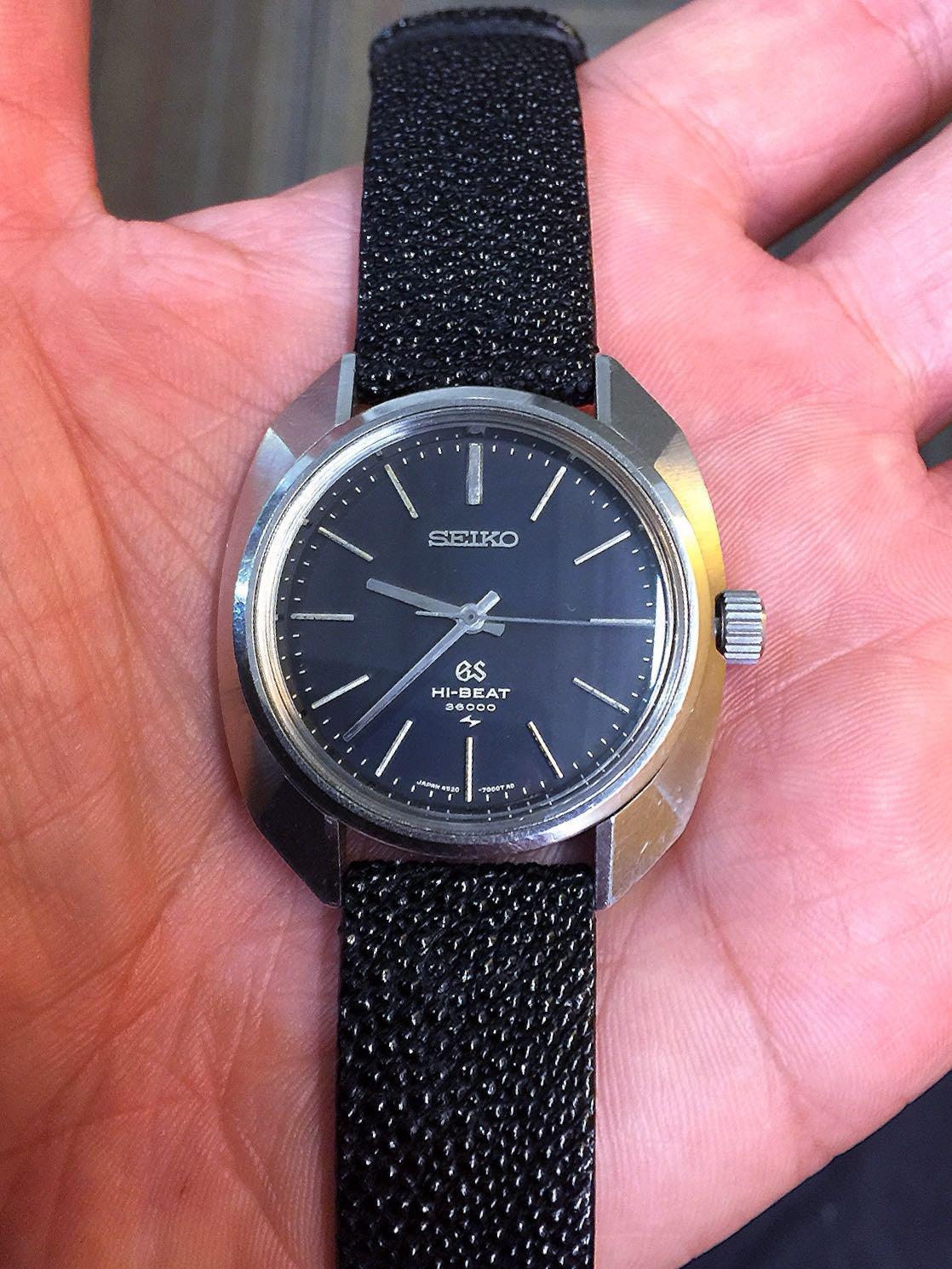 SOLD - Grand Seiko 4520-7000 vintage blue dial, Luxury, Watches on Carousell