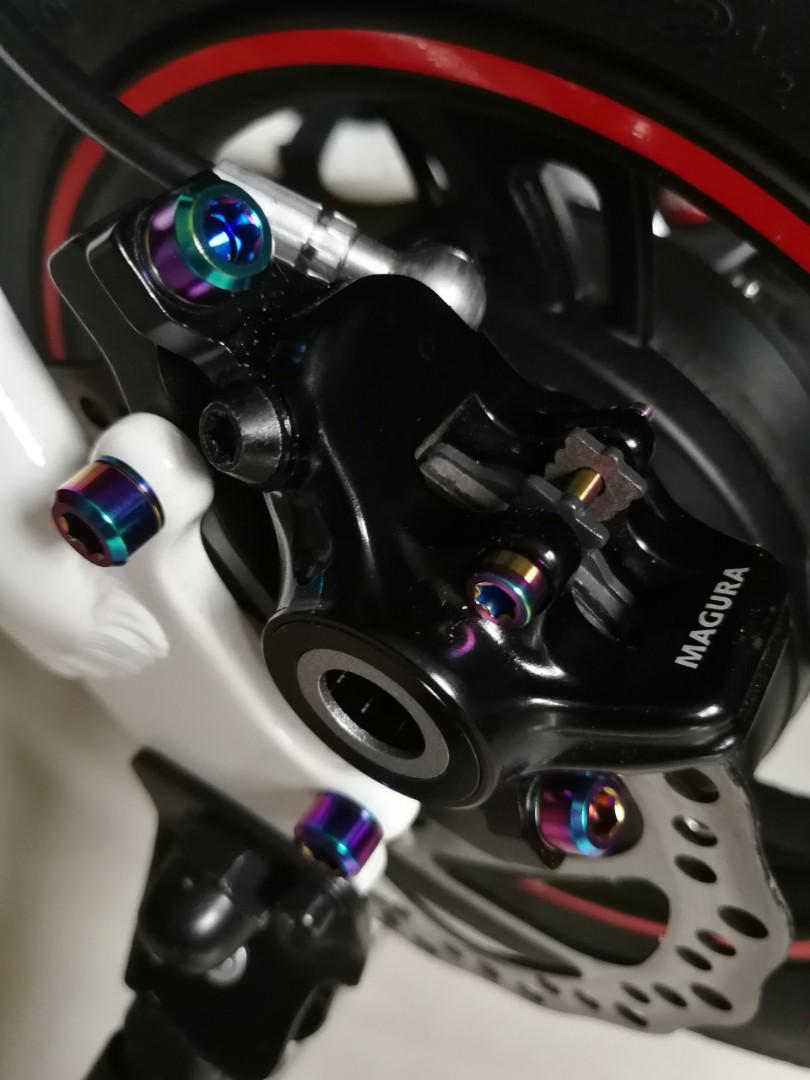 4pc Terske Oil Slick Titanium Bolt Kit for Shimano XTR/XT/SLX/Deore Disc Brakes