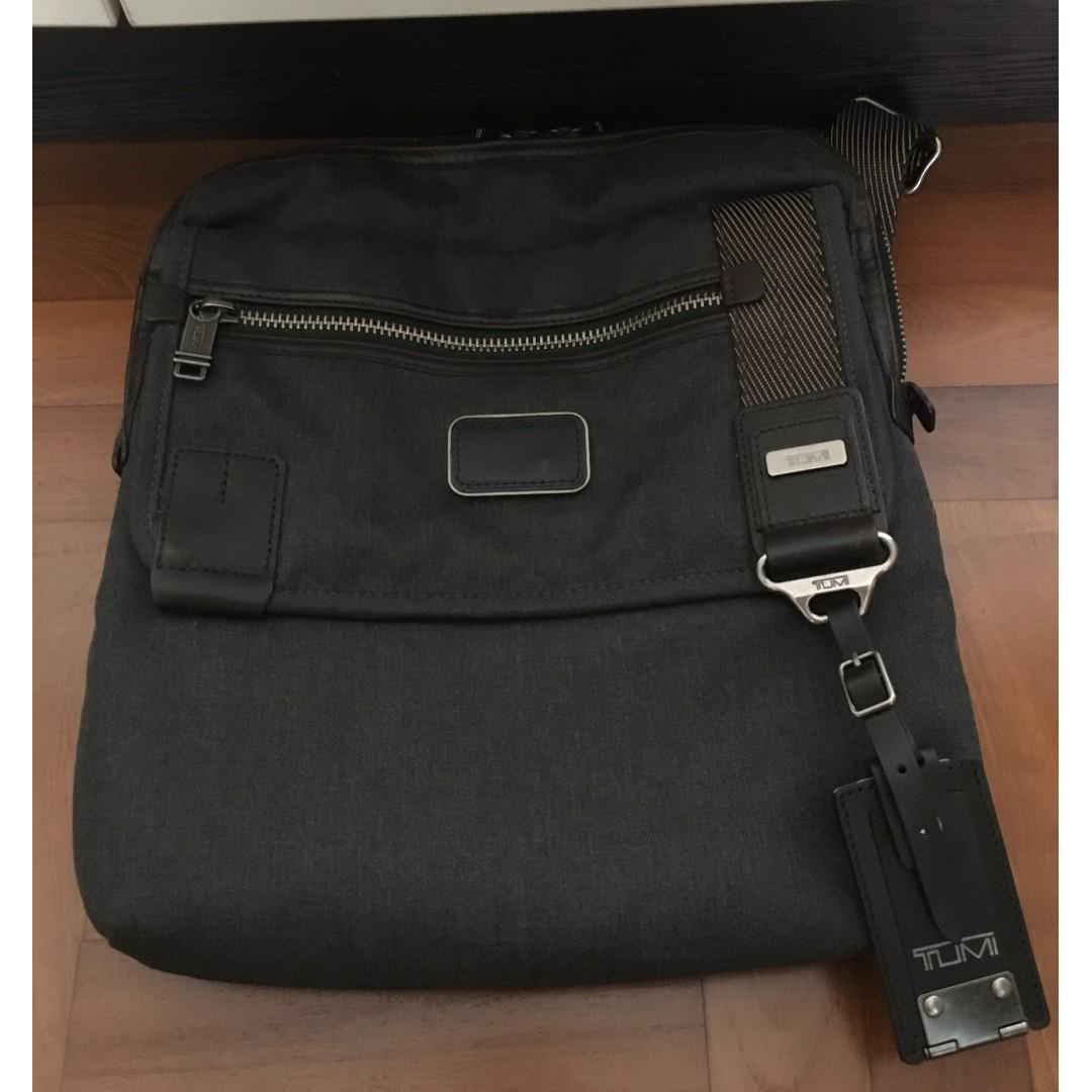 Tumi Alpha Bravo Annapolis Zip Flap Sling Bag in Anthracite Colour Luxury Bags Wallets on Carousell