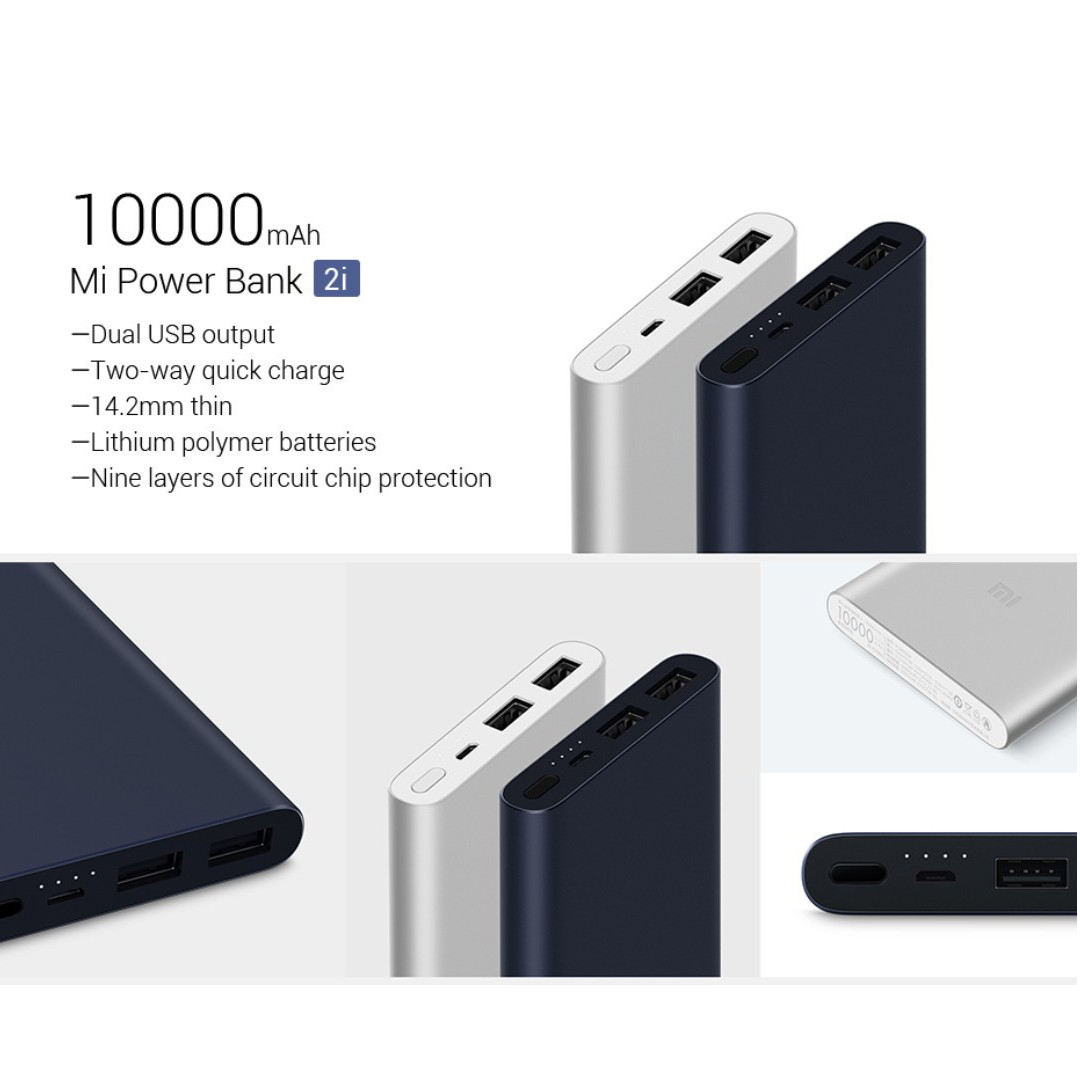 Xiaomi 10000mah 2port Power Bank Mobile Phones Tablets Mobile Tablet Accessories Power Banks Chargers On Carousell