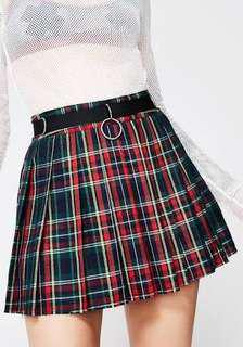 Current Mood Plaid Skirt