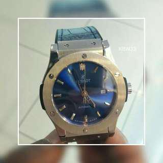 Reduced Price. 1 Ready Stock. Blue Face Blue Leather Strap  Auto Movement