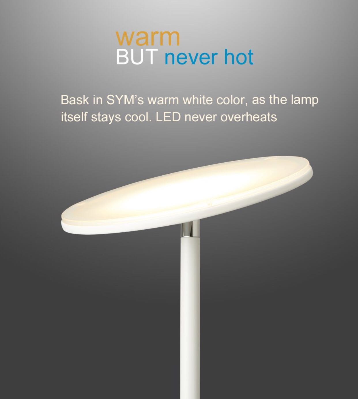 211 Phive Led Floor Lamp Dimmable Super Bright 30w Torchiere 3 Brightness Levels Omni Directional Head Touch Control Warm White