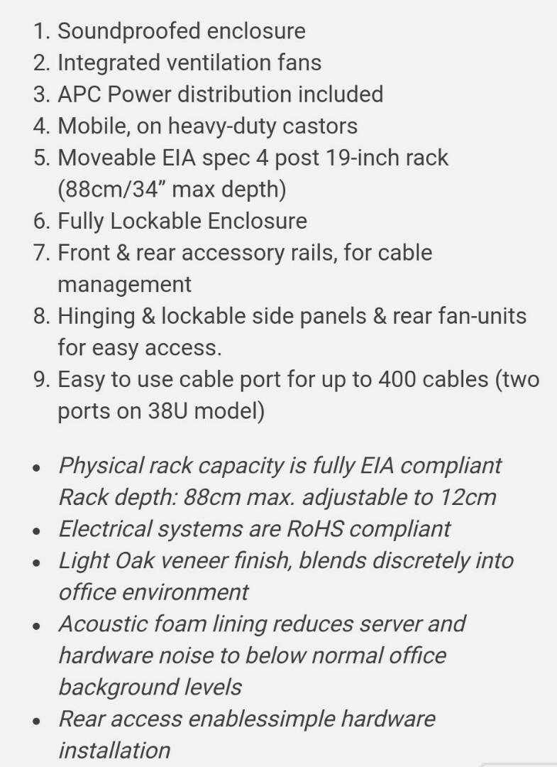 APC American Power Conversion AR4024 Netshelter Cx 24U Sound proof ...