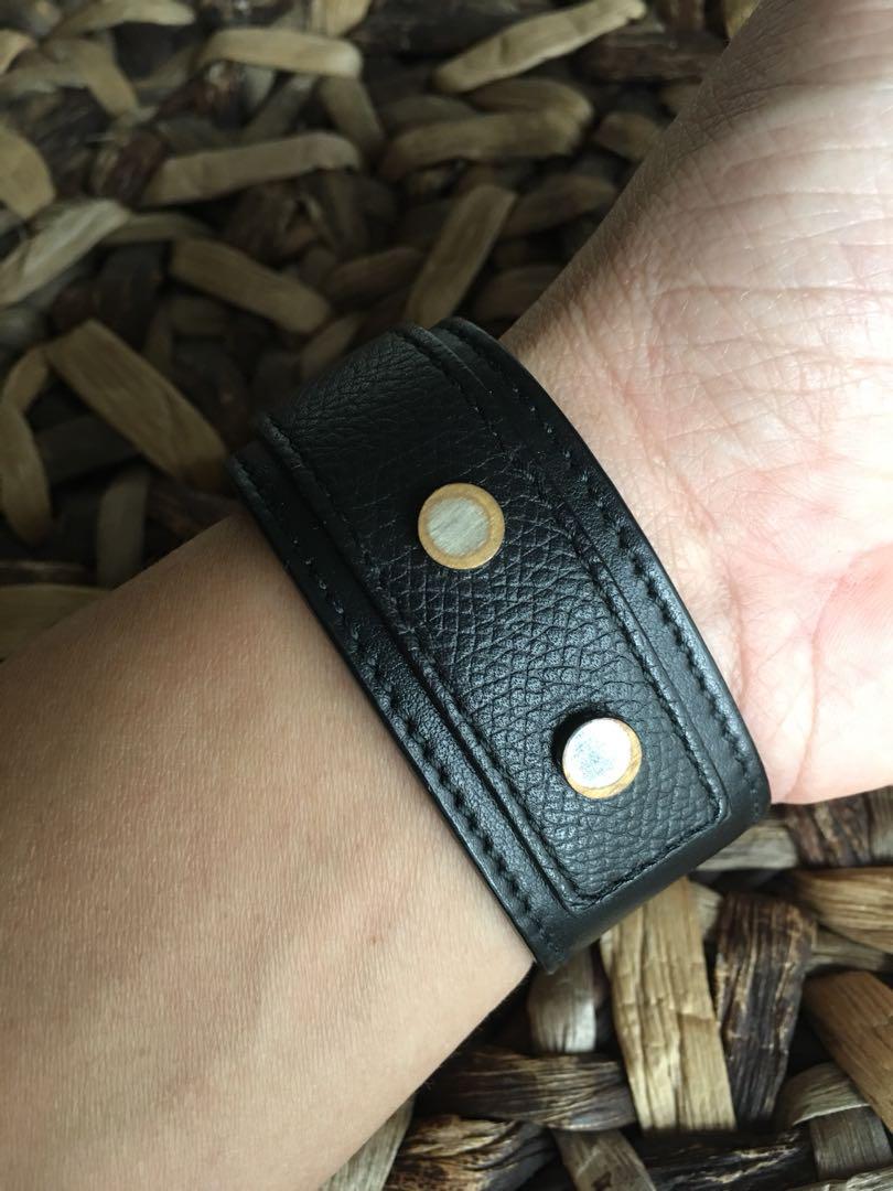 Balenciaga Mens Leather Bracelet