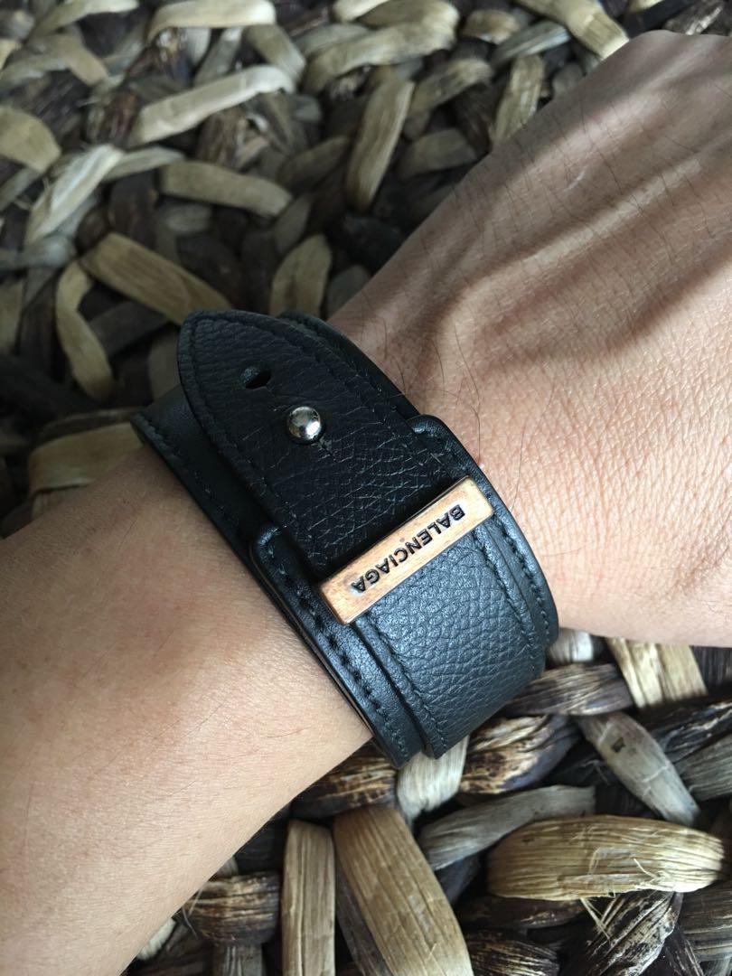 balenciaga men's leather bracelet