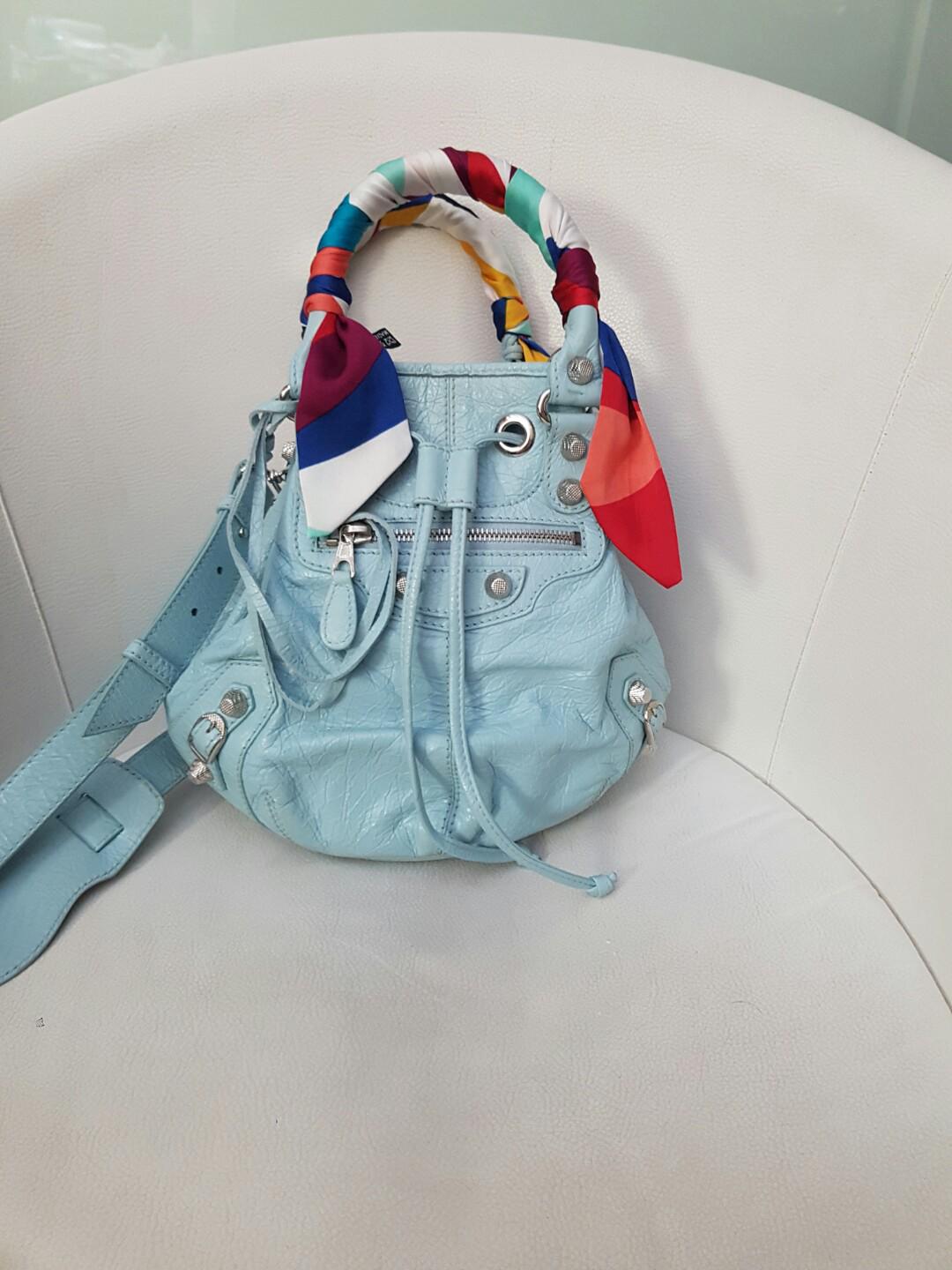 Balenciaga mini pompon discount bag
