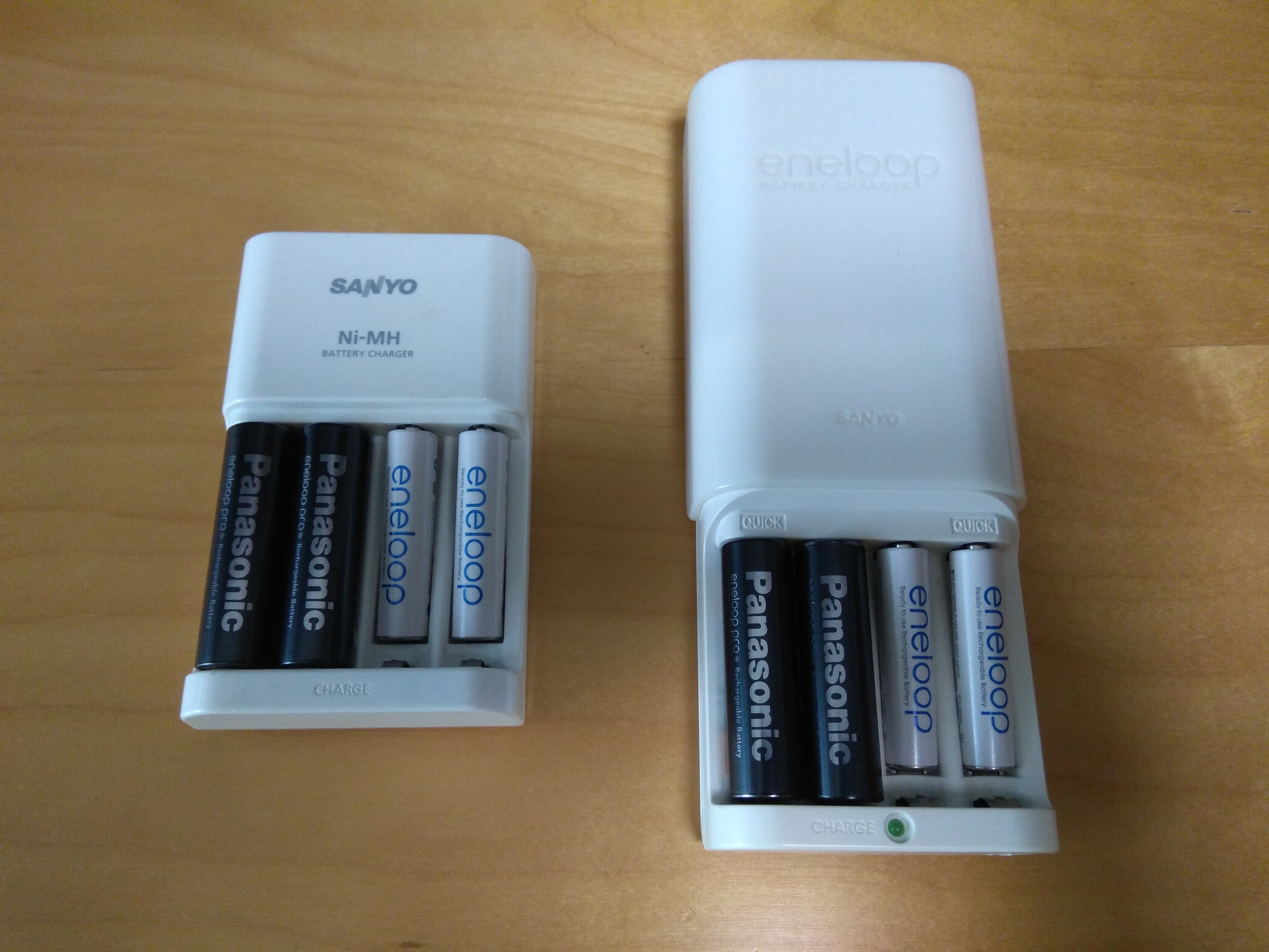 Panasonic Replacment SANYO SEC-MQN064N Charger with 4 AA eneloop Batteries NEW 
