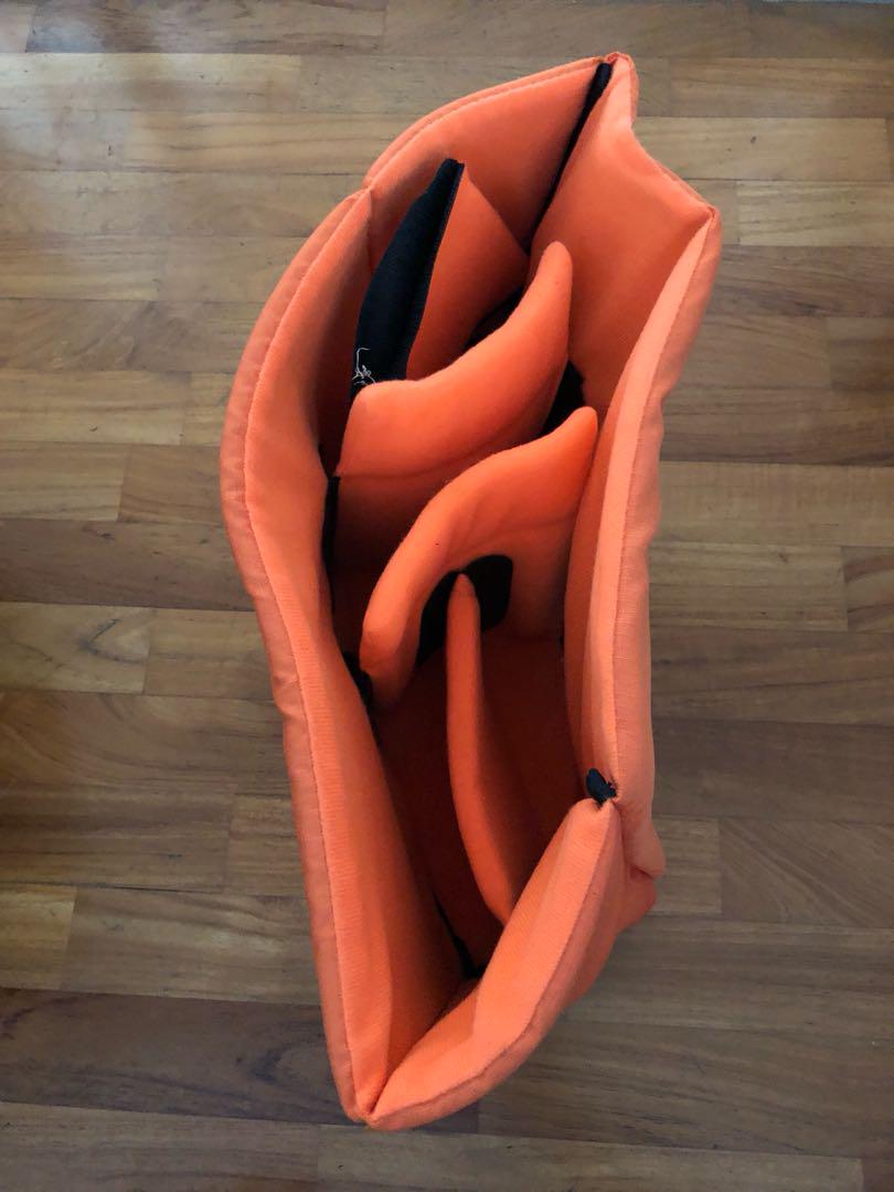 Camera bag insert (Category: Camera Bags & Carriers) located in Singapore. Submitted by caranojo (Listing ID 174827769, Image 2). Description: Orange camera bag insert, about 25 cm Long, sold as seen in photos.