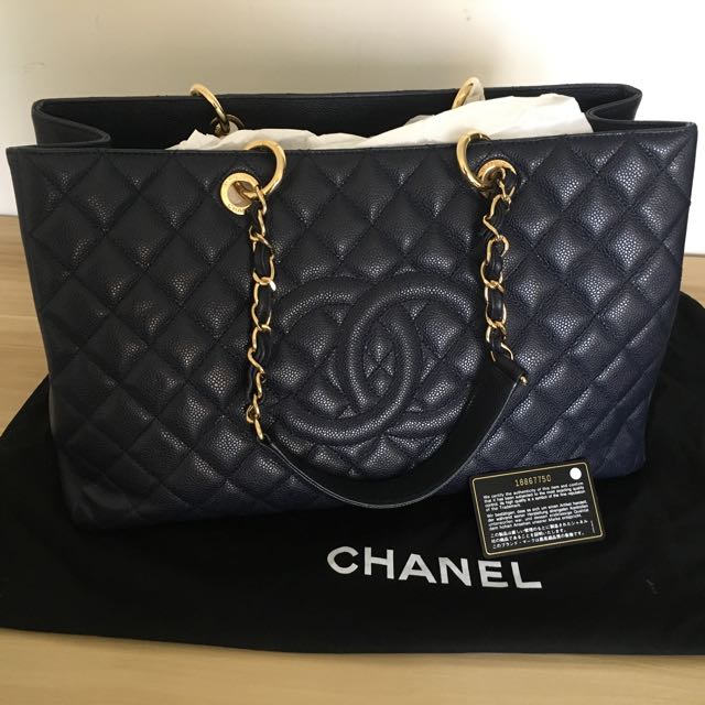 Chanel Gst In Blue Caviar Luxury Bags Wallets Handbags On Carou