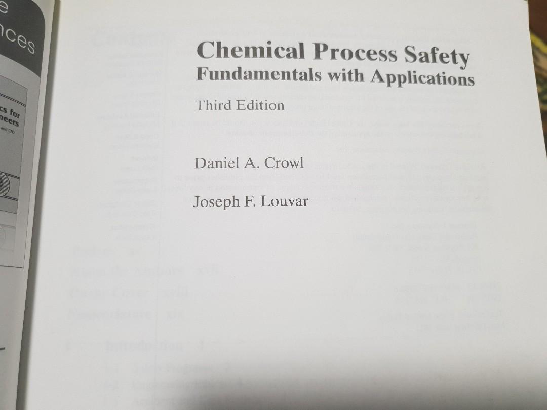 Chemical Process Safety : Fundamentals with Applications - Third ...