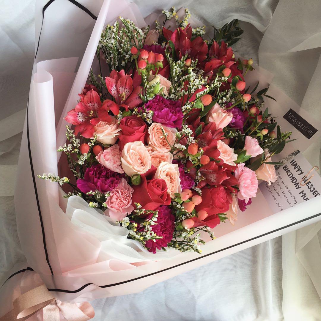Fresh Flower Bouquet In Korean Style Wrap Gardening Flowers Bouquets On Carousell