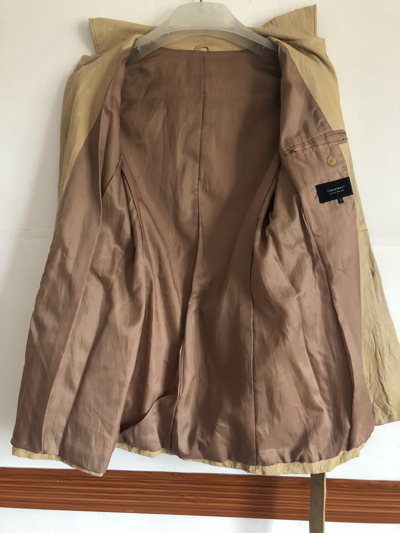 Gabardine Leather Jacket, Women's Fashion, Coats, Jackets and Outerwear ...