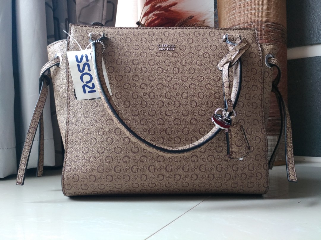 Guess mocha handbag deals