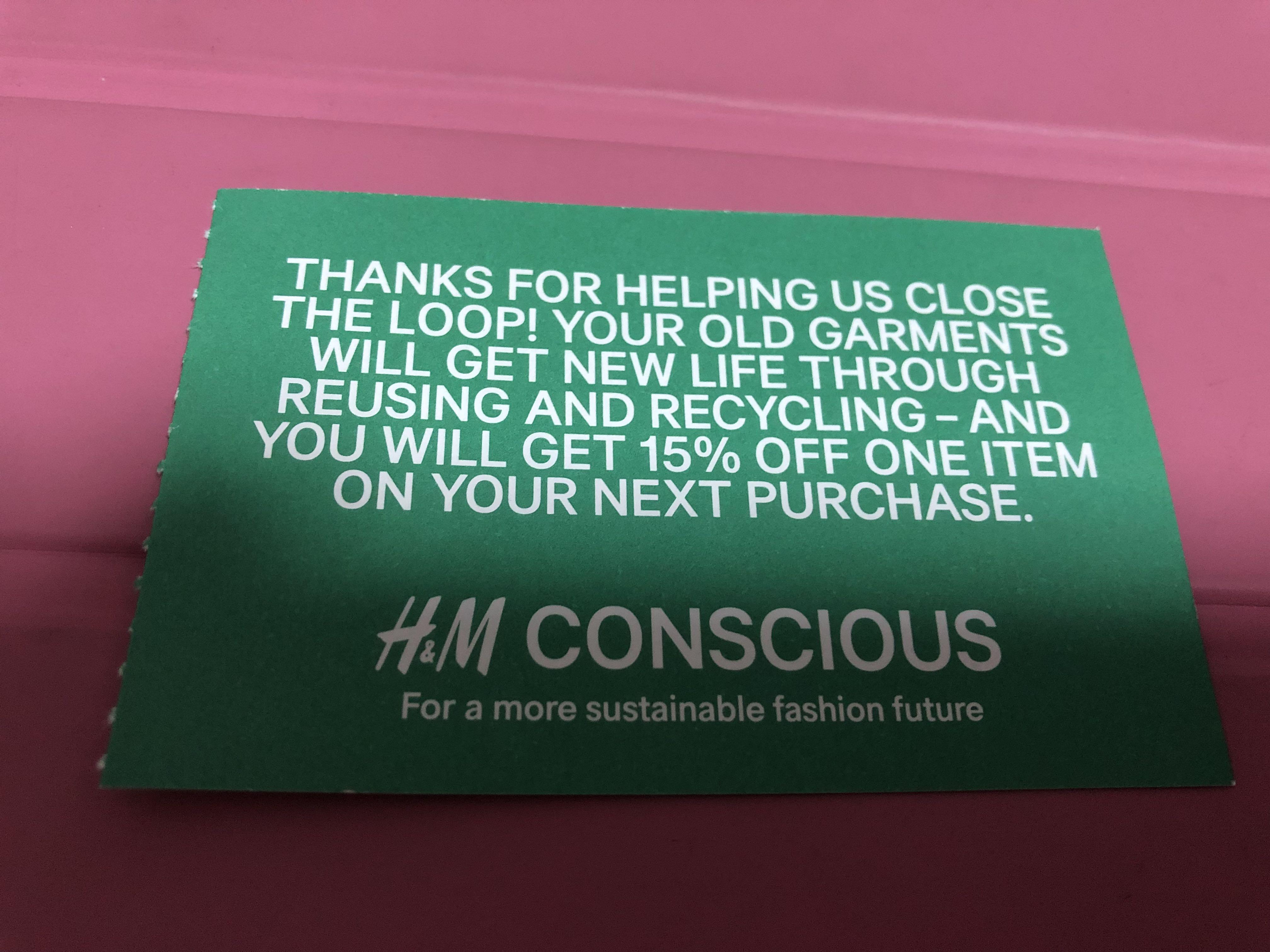 H M Voucher 15 Off One New Item Women S Fashion Clothes
