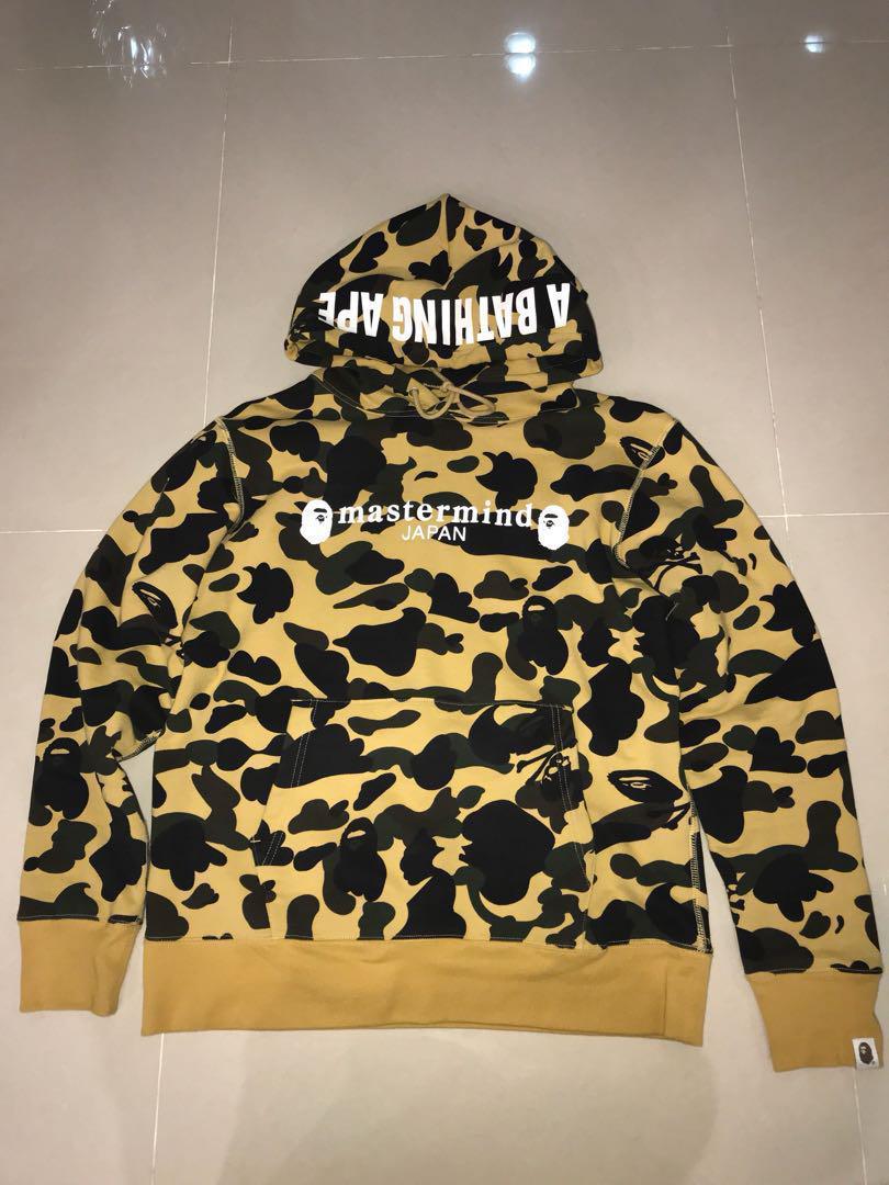 Mastermind x Bape yellow 1st camo hoodie