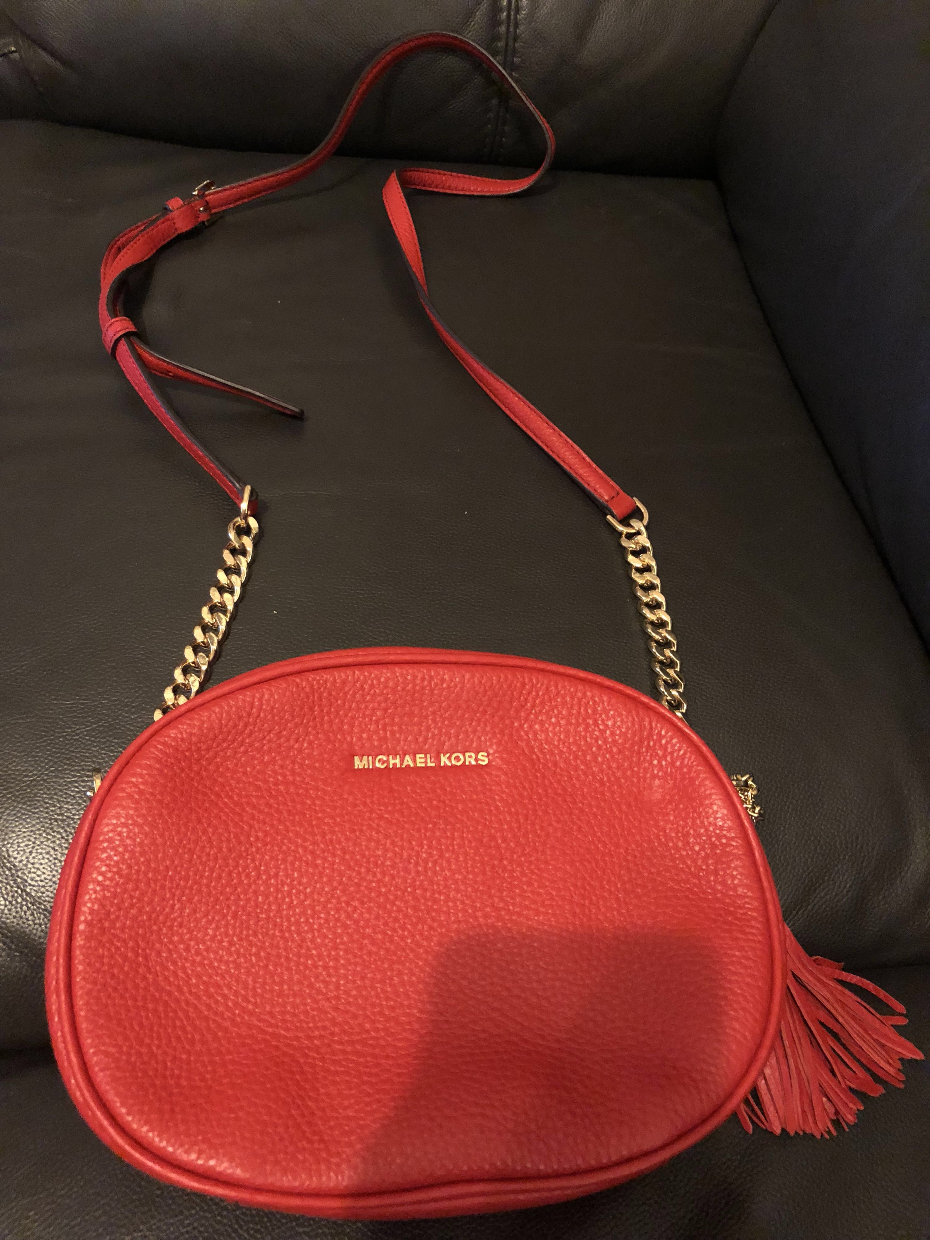 michael kors red crossbody