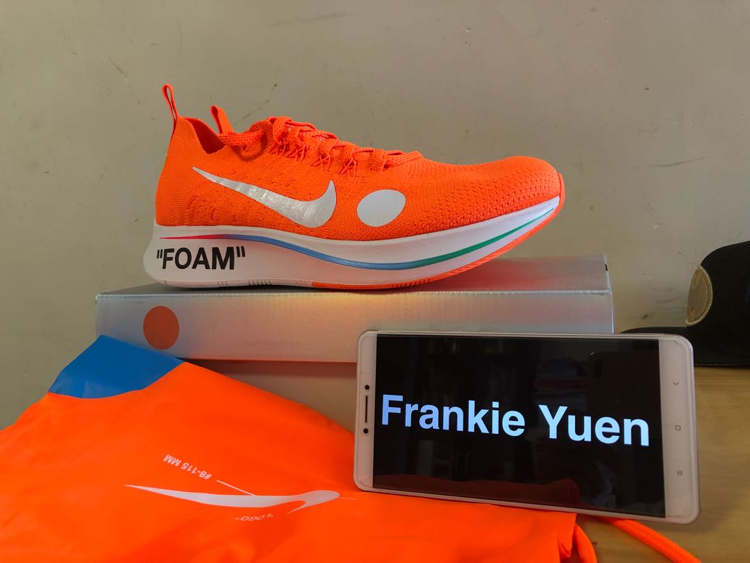 Nike ZOOM FLY Mercurial FKOff White Orange US 9.5 Nike ZOOM FLY Mercurial FKOff White Orange US 9.5