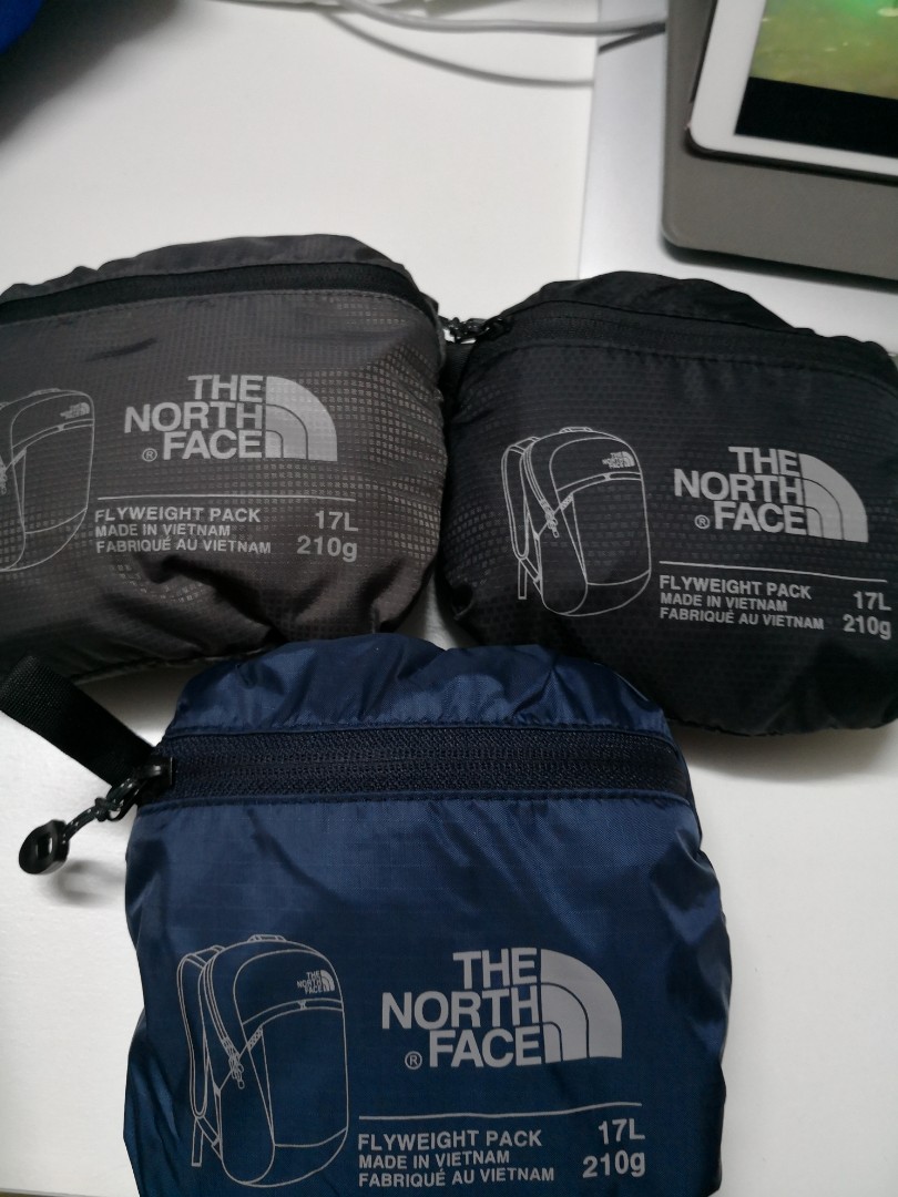North face foldable bag(black left 