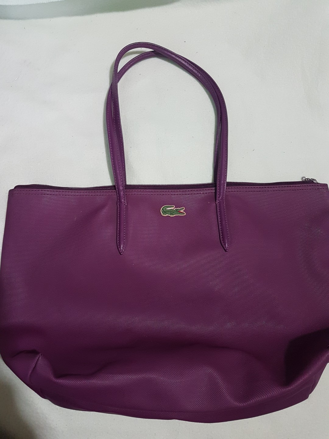 Original Lacoste Purple Bag used but no abused Women s Fashion