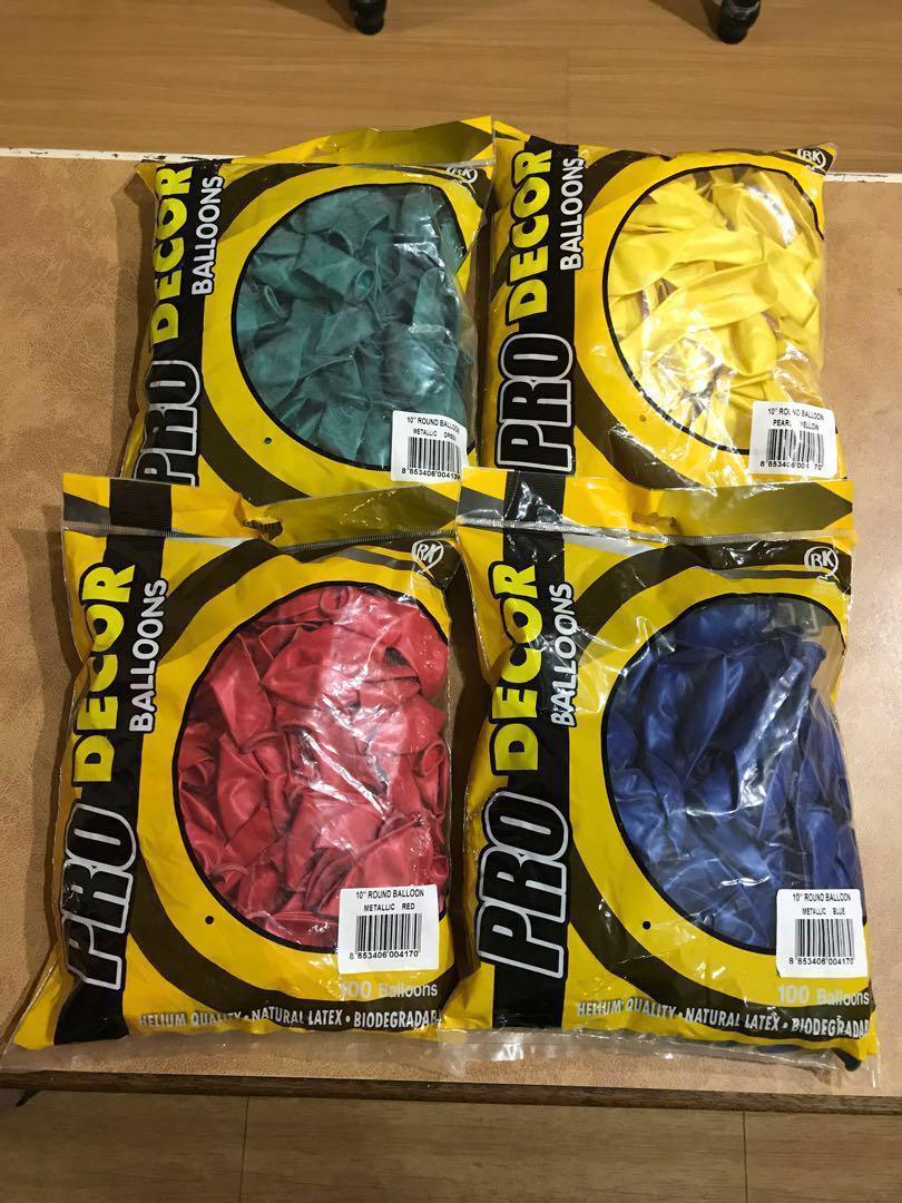 Pro Decor 10 Metallic Balloons 3pesos Per Piece Everything Else Others On Carousell