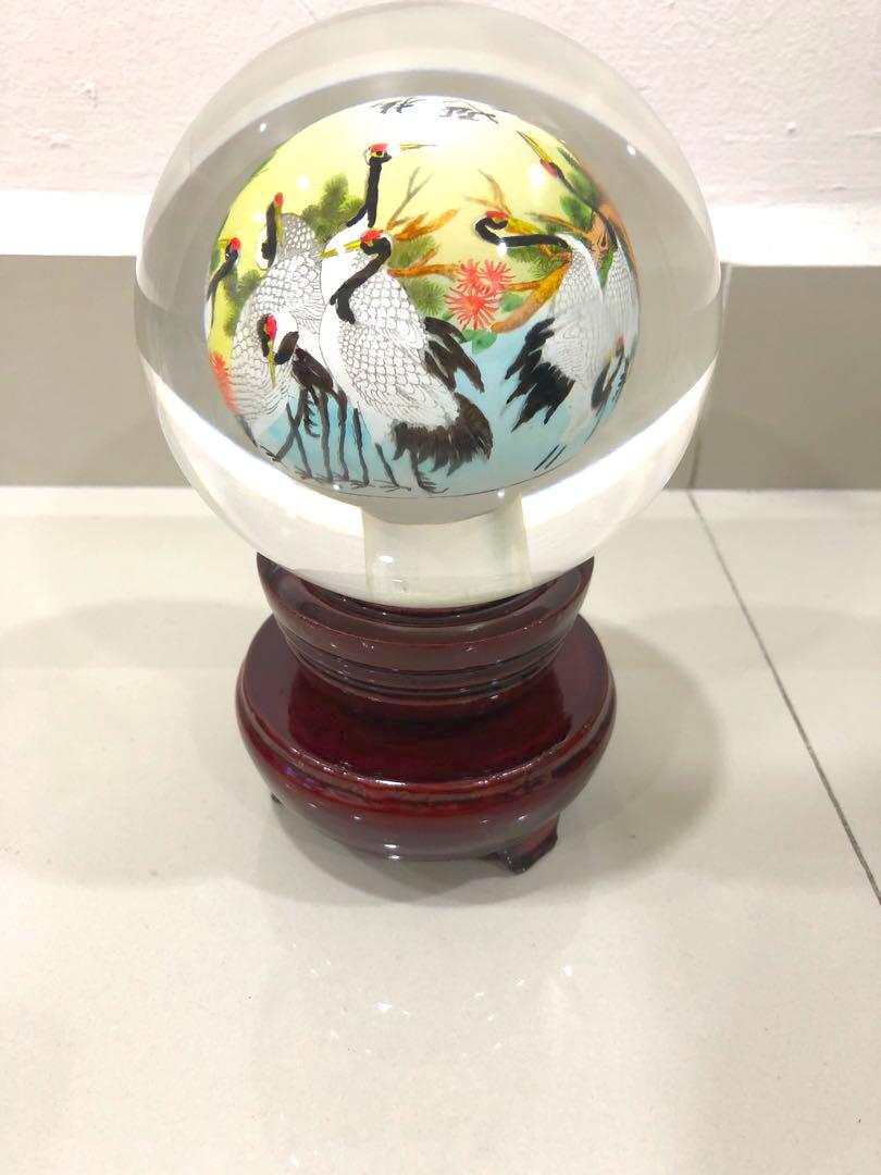 Reverse Glass Artwork Chinese Inner Painting Landscape Hand